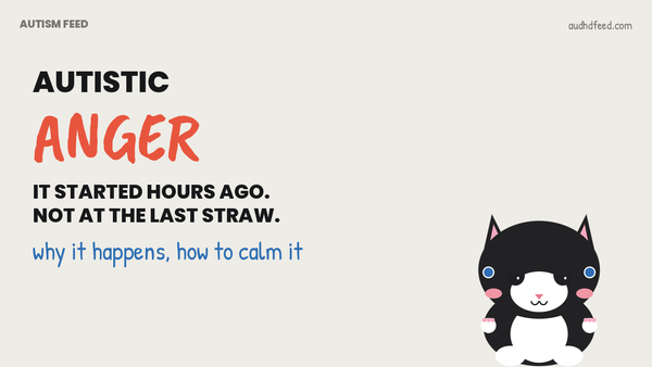Coffee the black-and-white cat next to the words Autistic Anger: It started hours ago. Not at the last straw.
